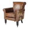 Sessel Vintage-Leder mit Indianermotiv - Cambridge